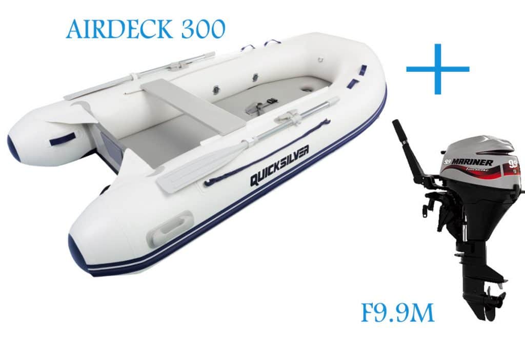 Quicksilver Airdeck 300 and Mariner F9.9M