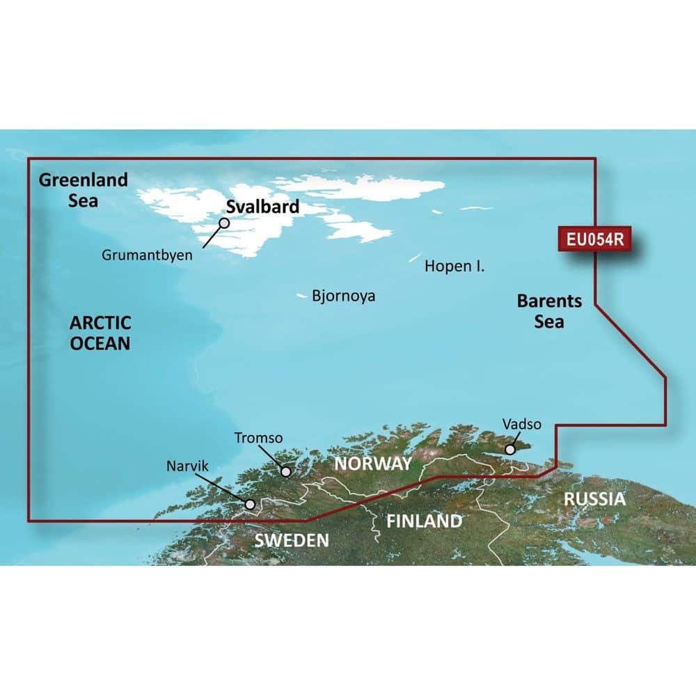 Garmin BlueChart G3 Regular Coverage Areas-Northern Europe-HXEU054R Vestfjd-Svalbard-Varanger