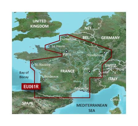 Garmin BlueChart G3 Regular Coverage Areas-Inland Waterways-HXEU061R France Inland Waters