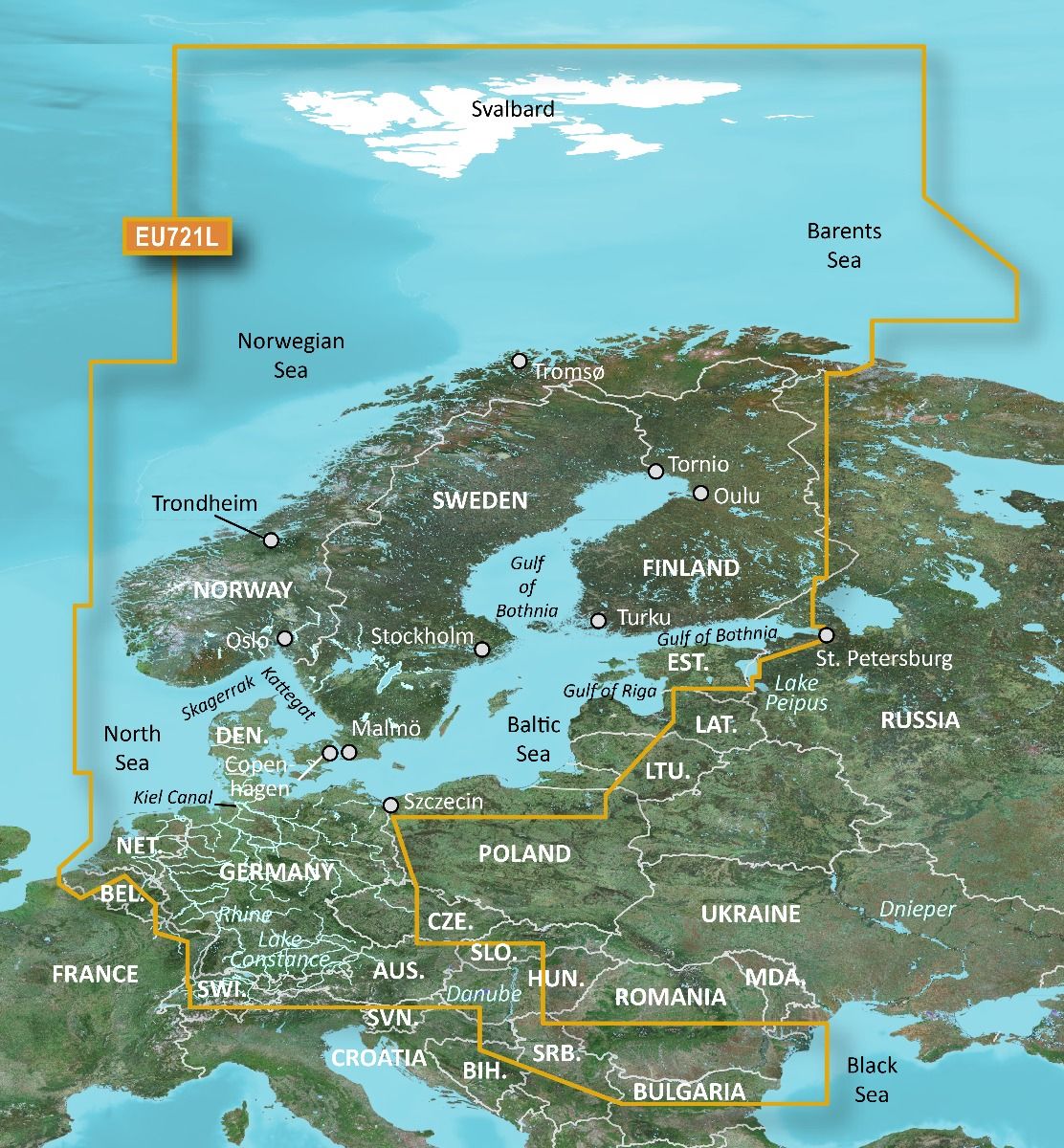 Garmin Blue Chart G3 Vision Large Coverage Areas-VEU721L Northern Europe