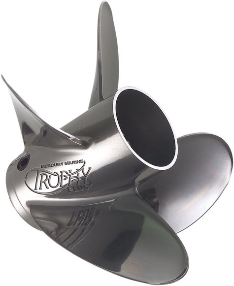 Trophy Plus (13.8 x 17") Mercury RH Propeller For 75/125hp & 135/400hp Mercury/Mariner and 40/60hp & 90/115hp Bigfoot Command Thrust Outboard, 48-8M0151389