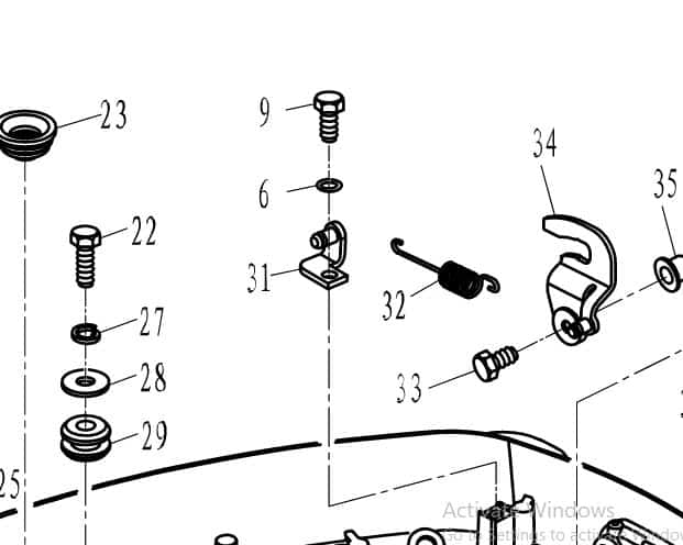 F25-03000019 Bracket assembly, tensional spring #31