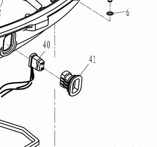 F40-03000008 Jacket, tilt switch #41