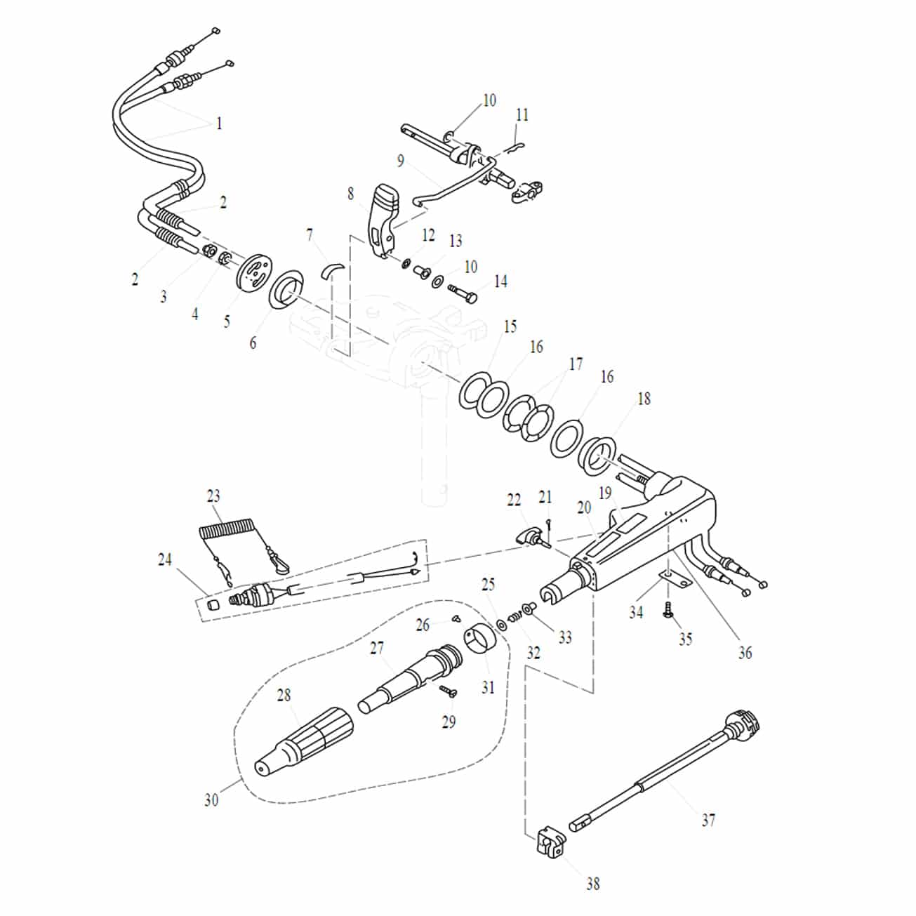 F15-00000007 Handle, gear shift #8