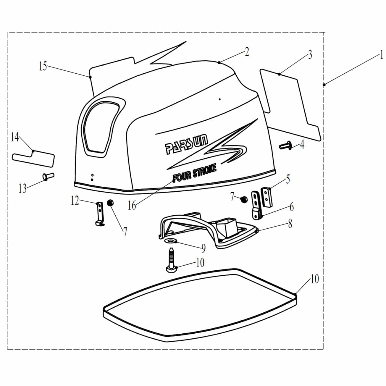 F25-06000000 Top cowling assembly #1