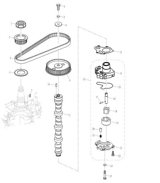 F25-05000021 Belt pulley, timing#2
