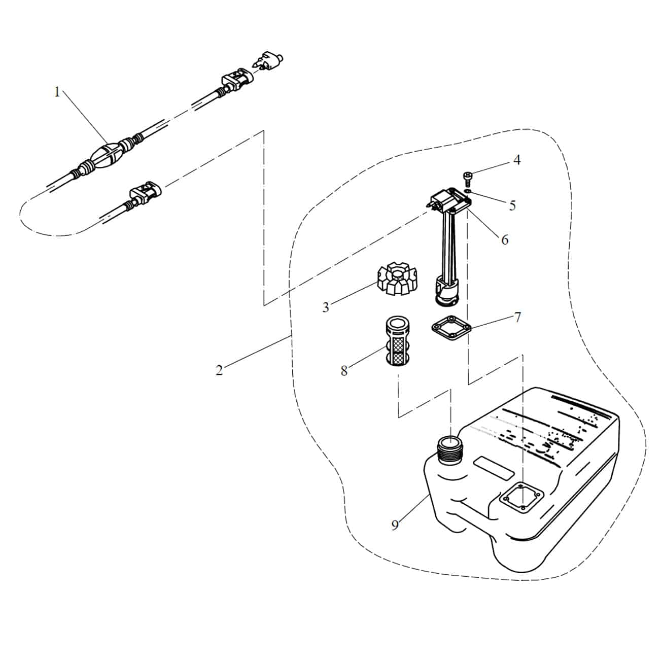 F15-09000000 Fuel tube assembly #1
