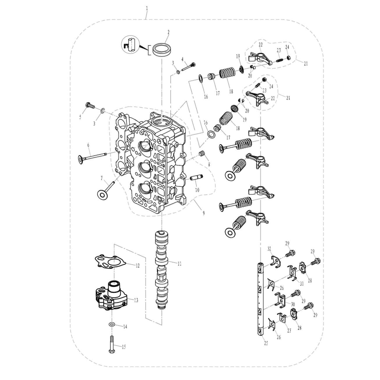 F15-07040006 Retainer,valve spring #19