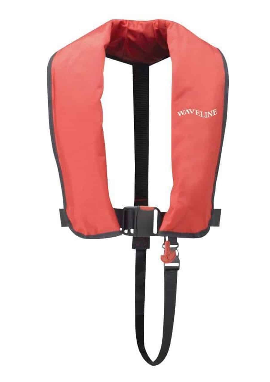 Waveline 165N ISO Red Auto LifeJacket With Crutch Strap