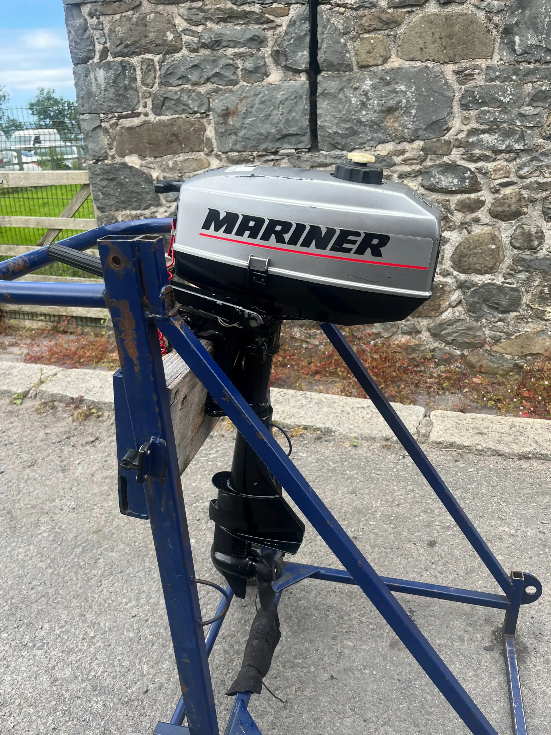 Used 3.3hp mariner - 2 stroke, short shaft, manual start on tiller