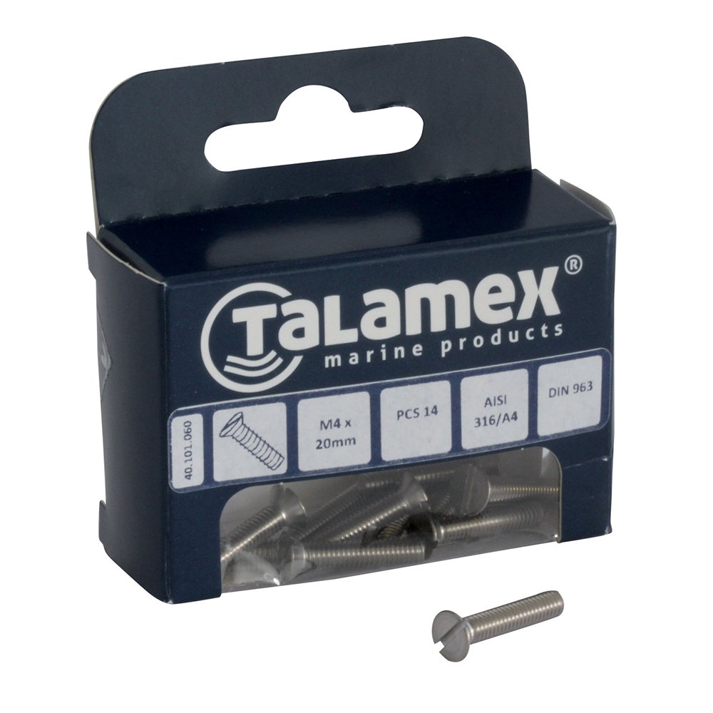 Talamex Head Screw Cs M4 X 20, Slotted