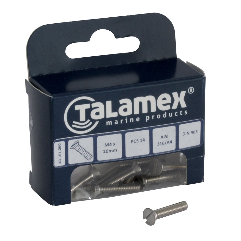 Talamex Head Screw Cs M4 X 30, Slotted