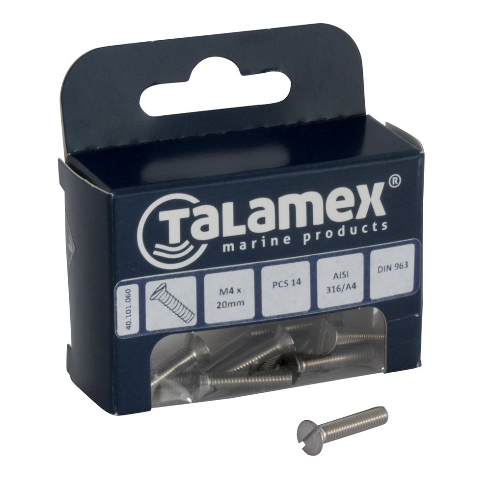 Talamex Head Screw Cs M4 X 60, Slotted