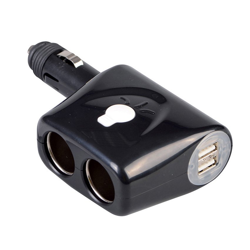 Talamex 12V Twin Socket Adapter + 2 Usb