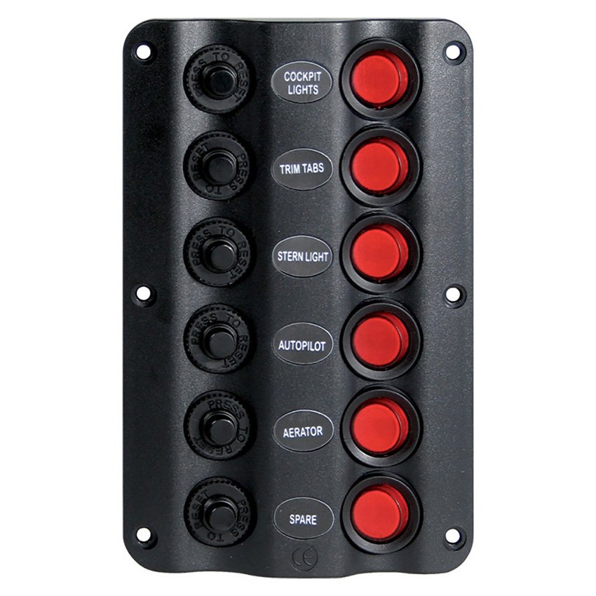 Talamex Swichpanel Wavedesign 6 Switches 12V