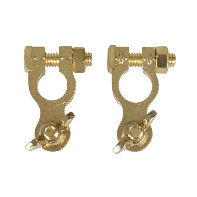 Talamex Battery Terminal Set Copper Plated With Wingnut + & -