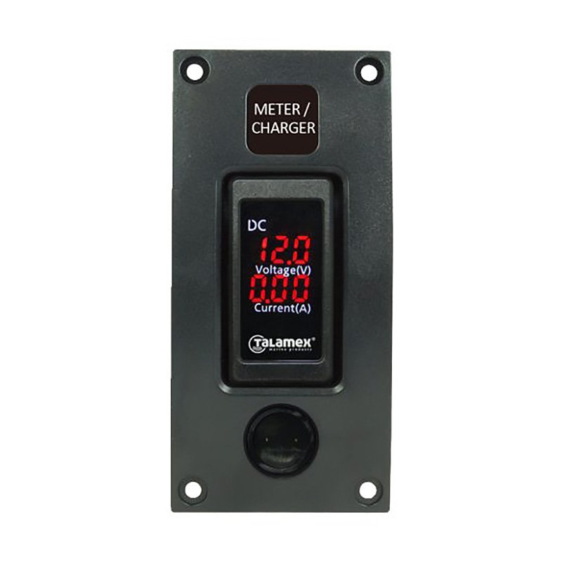 Talamex Switchpanel Curved Add On Volt- + Ampmeter Switch Size