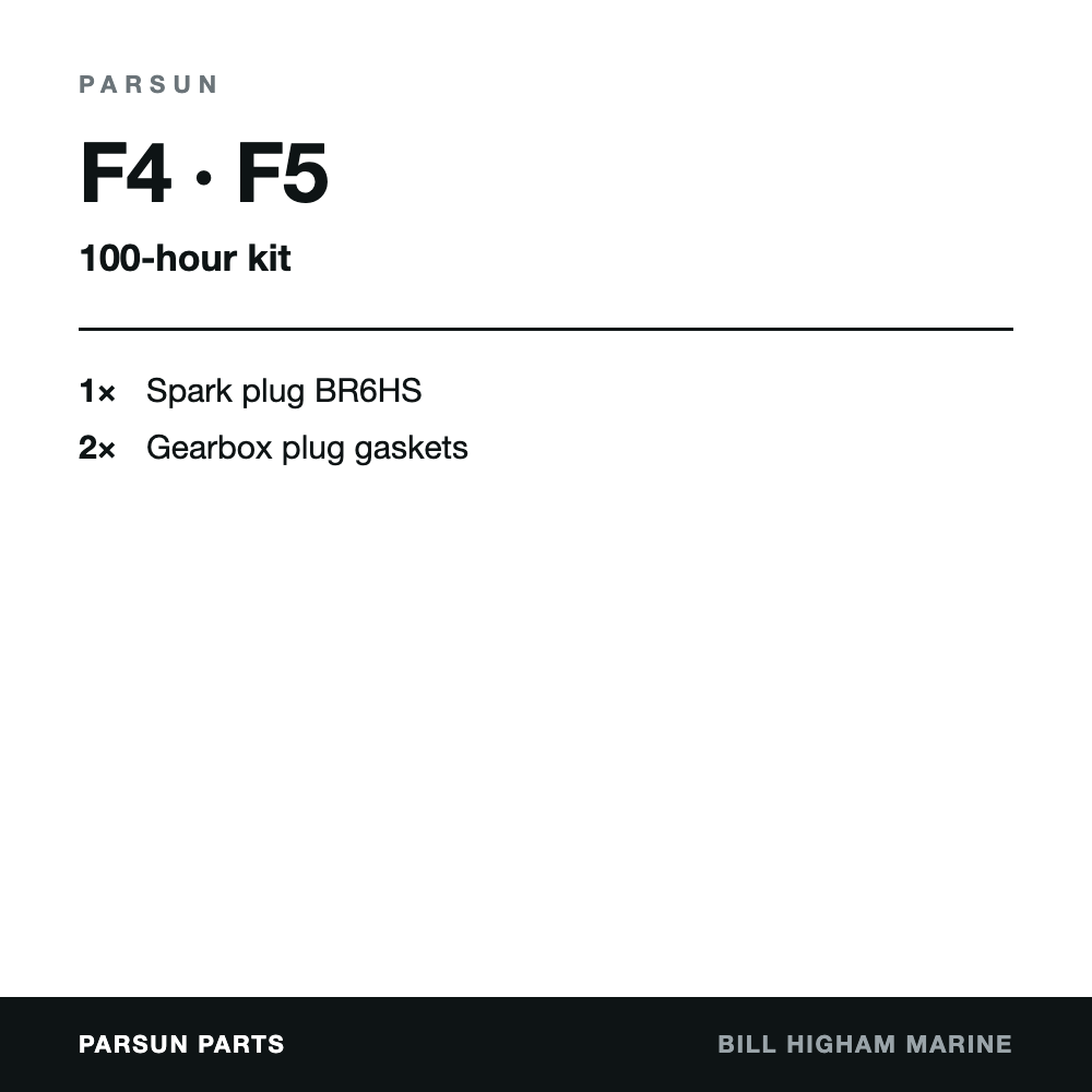 Parsun F4 & F5 4-Stroke 100-Hour Service Kit: contents