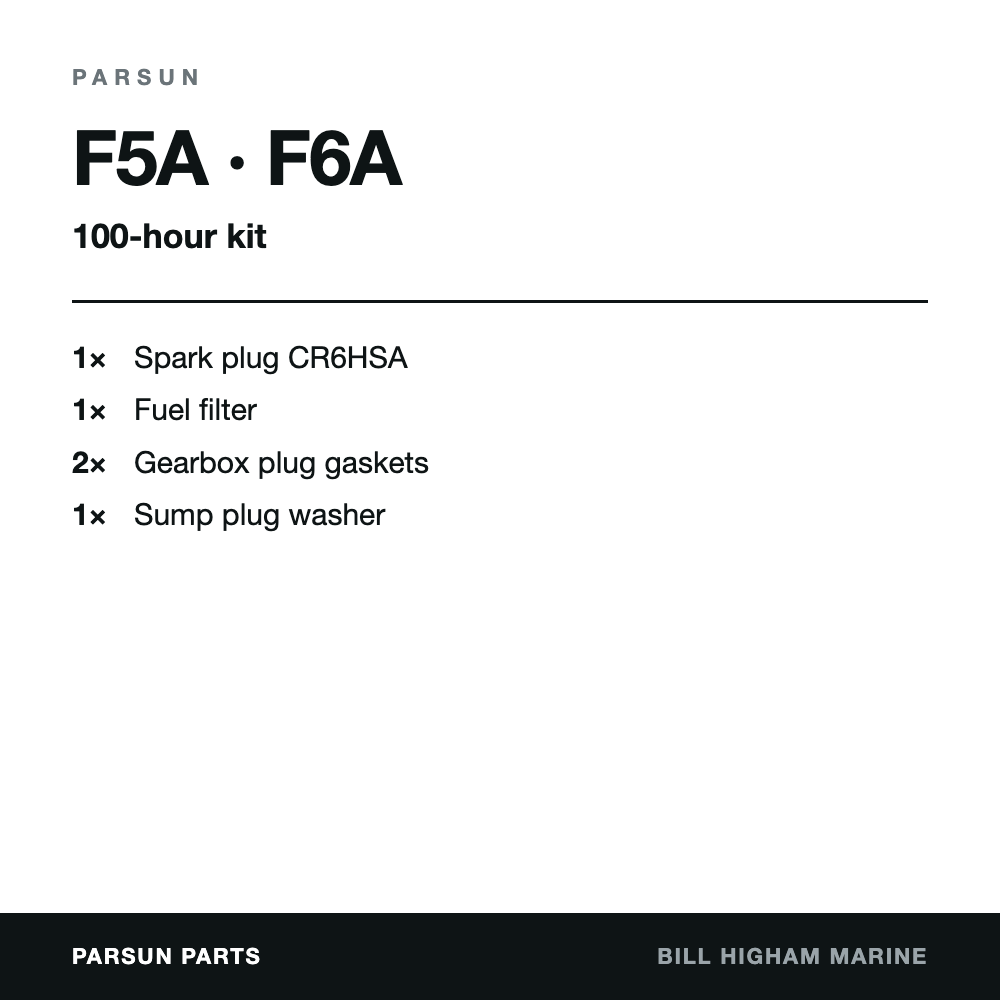 Parsun F5A & F6A 4-Stroke 100-Hour Service Kit: contents