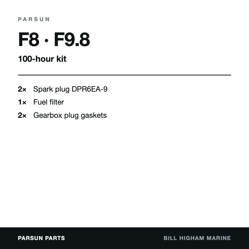 Parsun F8 & F9.8 4-Stroke 100-Hour Service Kit: contents
